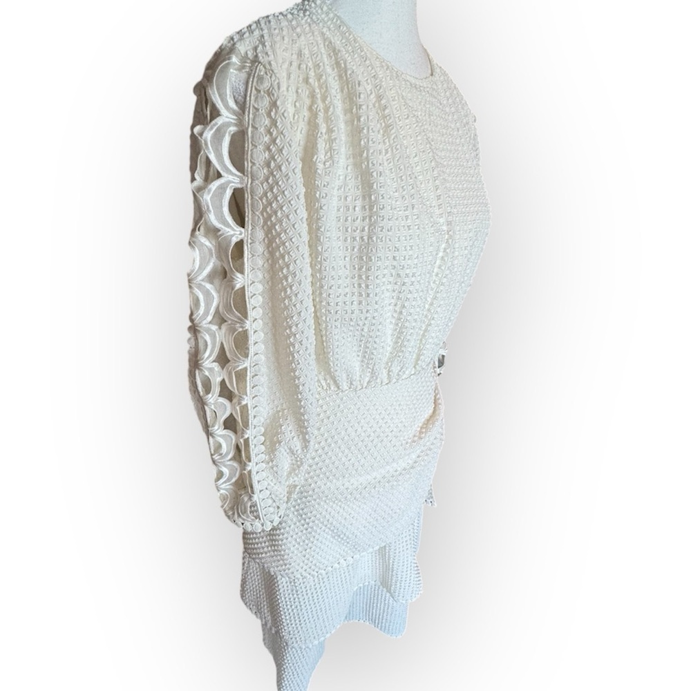 Sachin + Babi Gemma Midi Seersucker Dress Sz 6 Antique White - Picture 12 of 15